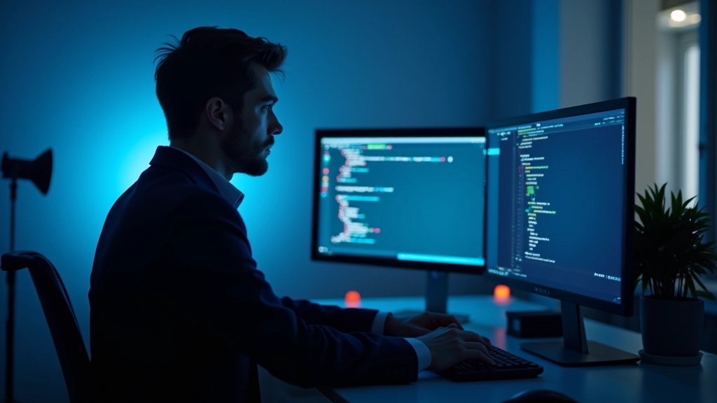 Vývojář ladící animace v Chrome DevTools, developer tools otevřené na druhém monitoru