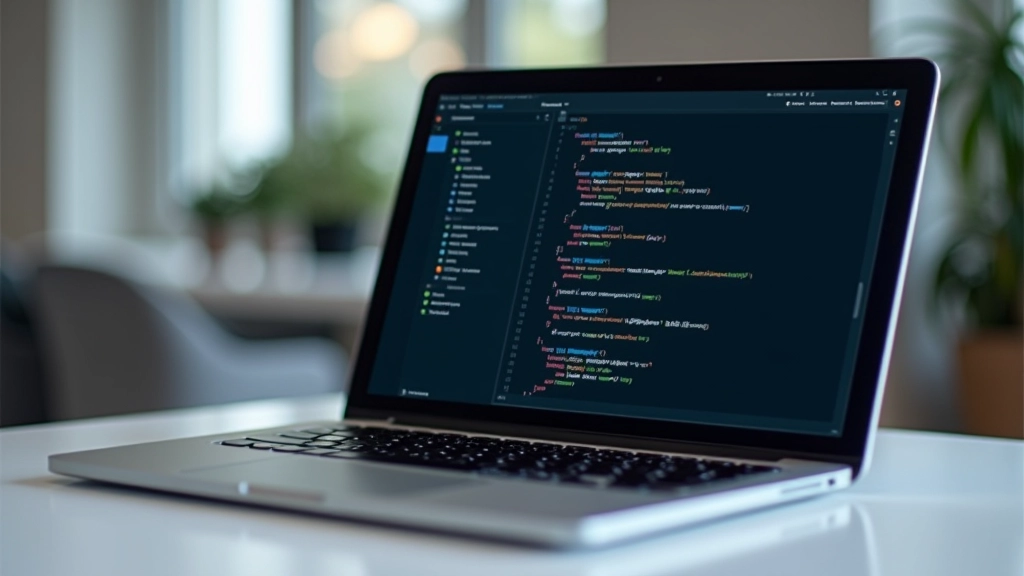 Laptop s otevřeným kódem CSS a live preview vedle sebe